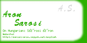 aron sarosi business card